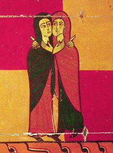 Altarpiece Panel Showing the Visitation by Spanish School